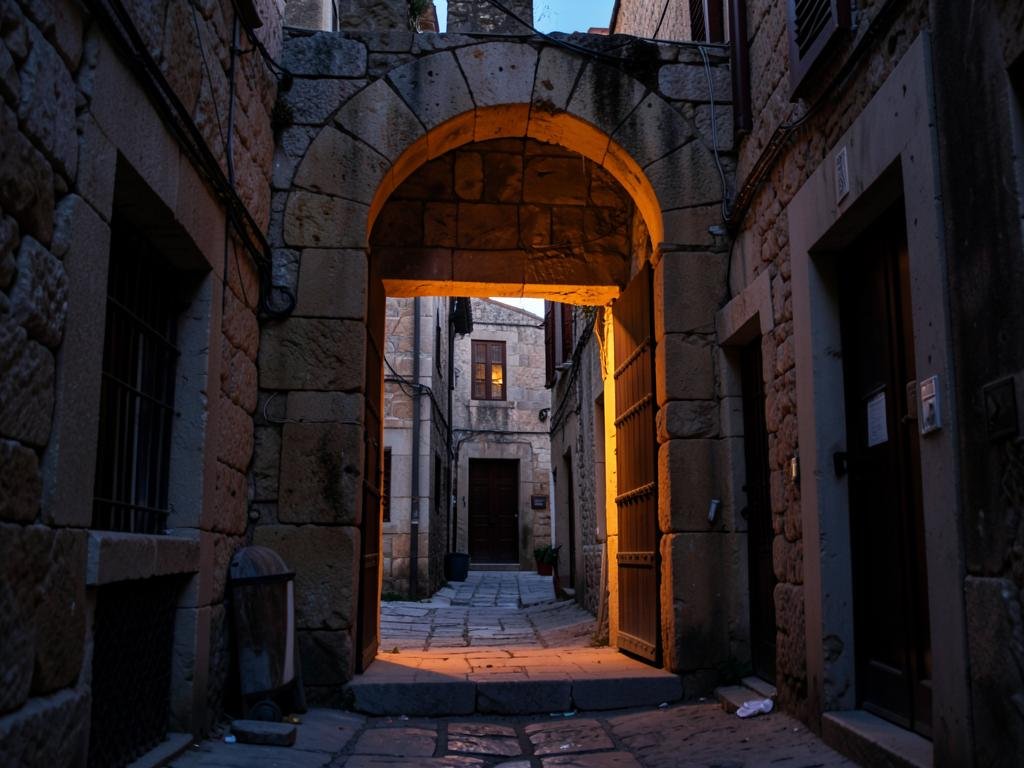 Portal de pedra de uma cidade antiga